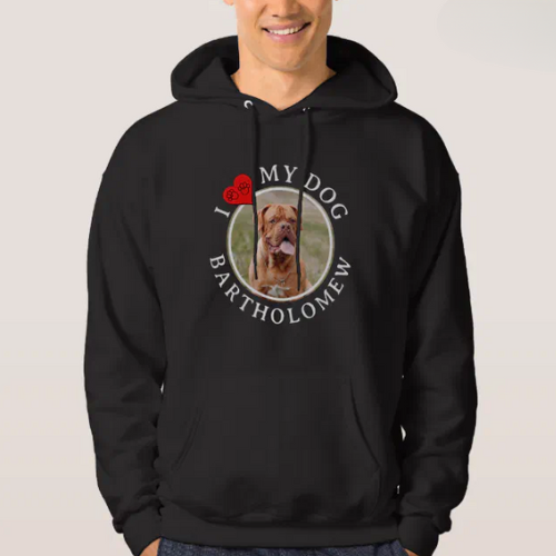black personalised hoodie